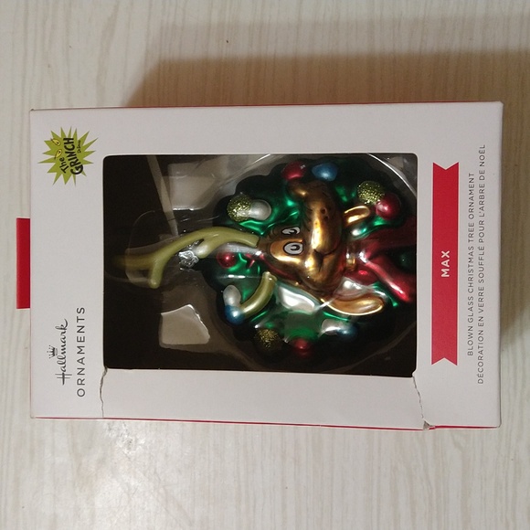 Hallmark The Grinch "Max" Blown Glass Christmas Tree Ornament - Picture 6 of 6